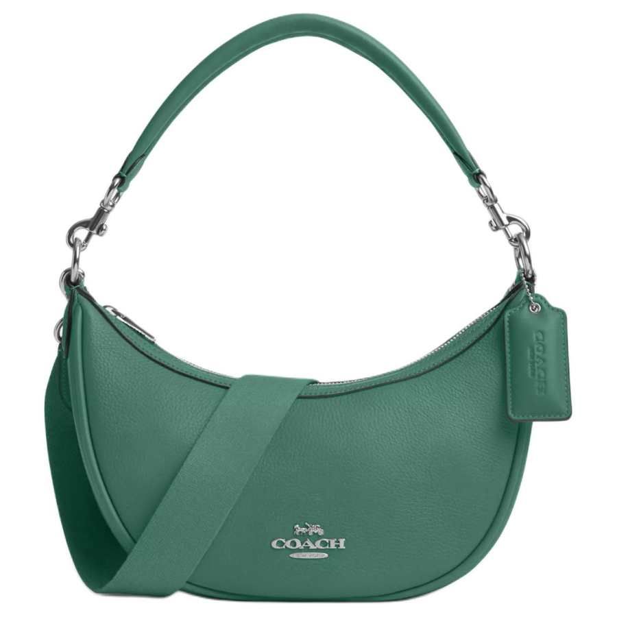 COACH Refined Pebbled Leather With Smooth Leather Portable Crossbody Bag, Shoulder Bag Medium Women's
