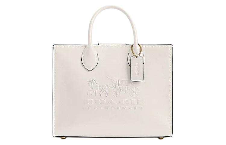 COACH Ace Cow Leather Shoulder Bag, Crossbody Bag, Handbag Medium Women's White