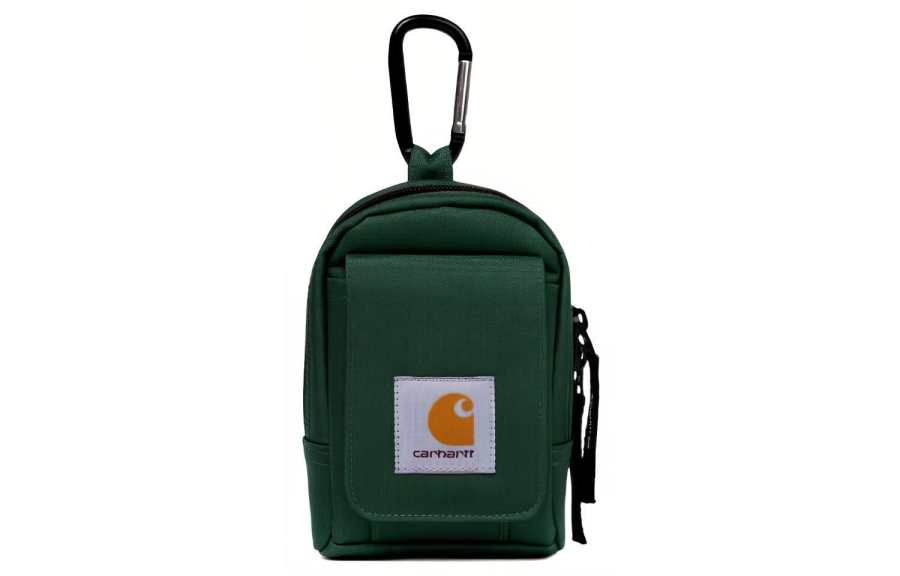 Carhartt WIP Polyester Canvas Small Bag, Crossbody Bag, Cell Phone Pouch Mini Unisex Green
