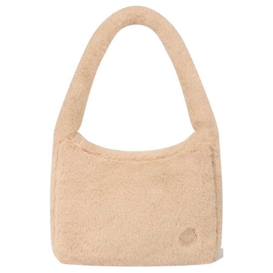 COVERNAT Polyester Handbag Regular Women's Beige
