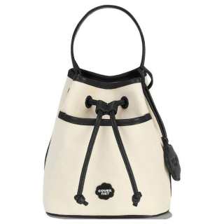 COVERNAT Cotton Bucket Bag Handbag Small Women's Black