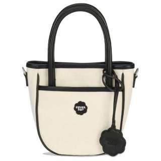 COVERNAT Cotton Handbag Medium Women's Beige & Black