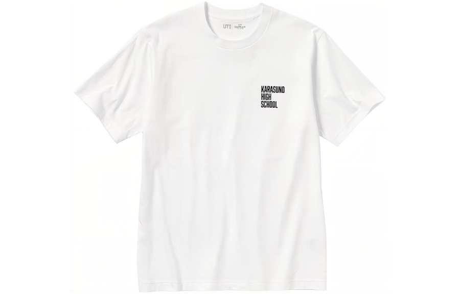 UNIQLO Volleyball Junior Co Branded Model T Shirts Unisex White Crew Neck Moderate