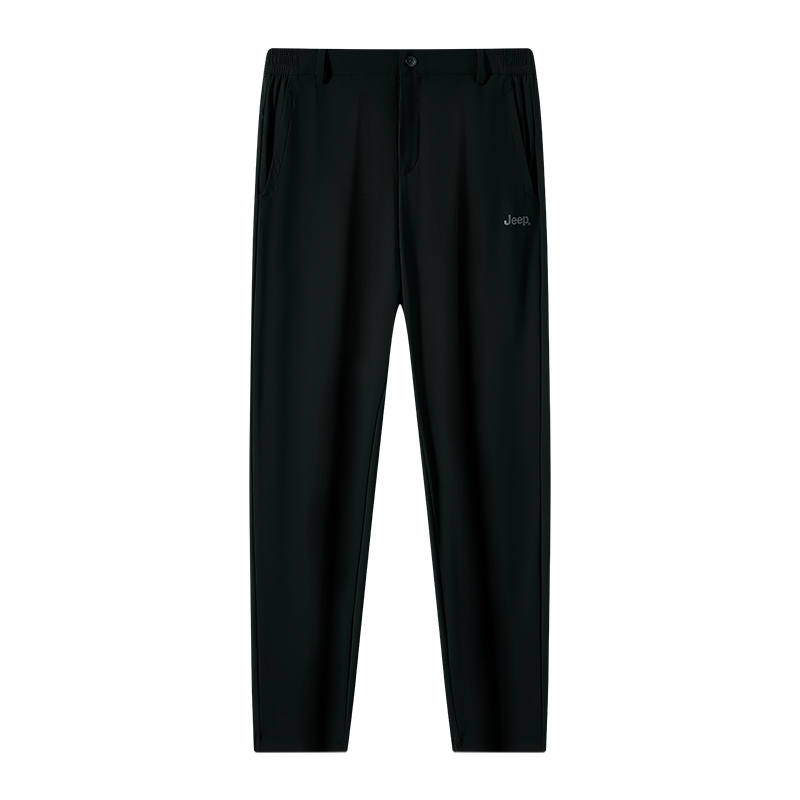 Jeep Jeep Straight Fit Draped Mid Rise Lace Up Casual Pants Unisex