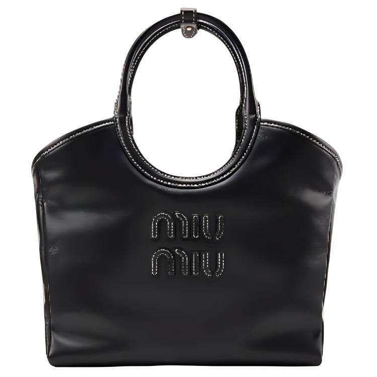 MIU MIU Leather Shoulder Bag, Crossbody Bag, Handbag Regular Women's Black