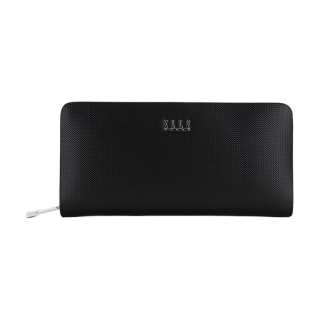 ELLE HOMME Business Casual Cow Leather Clutch Wallet With Handle Regular Men's Black