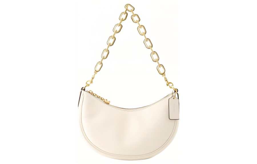 COACH Mira Calfskin Handbag, Shoulder Bag Medium Women's Ecru