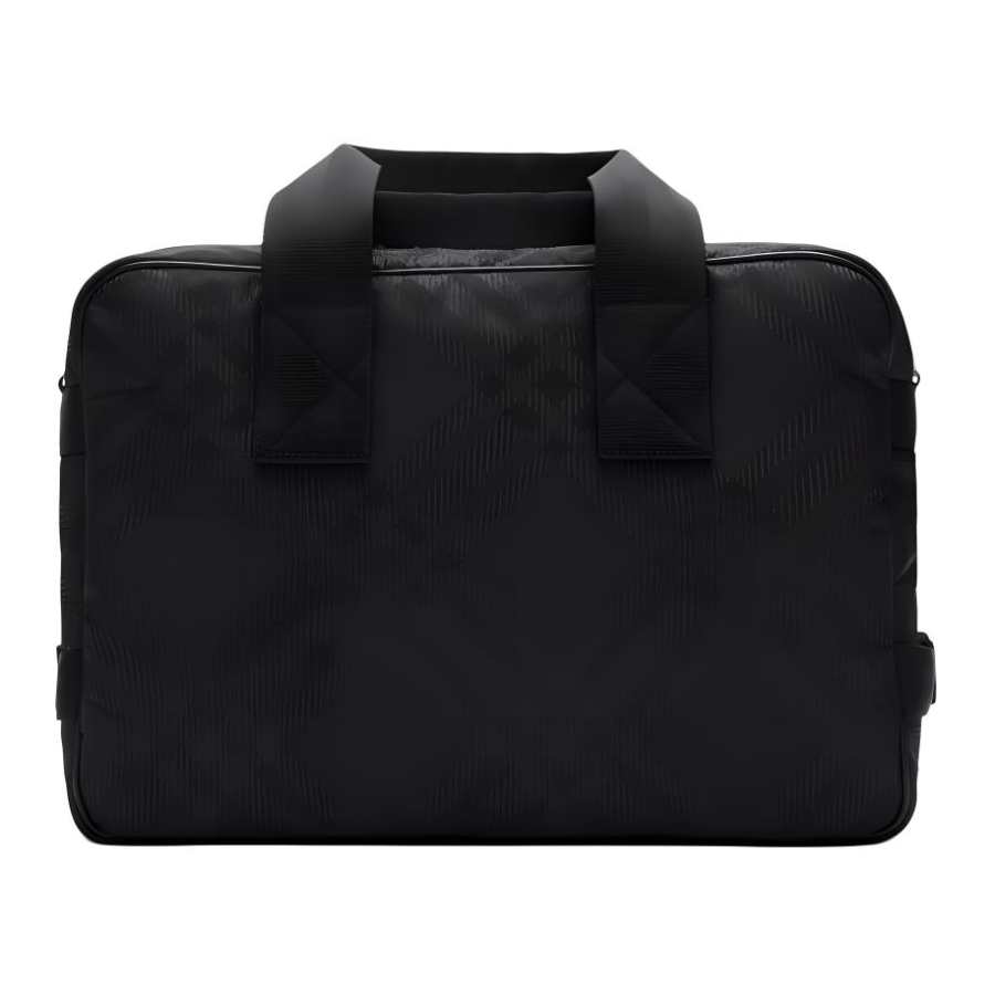 Burberry Polyamide Blended With Polyester One Shoulder Crossbody Handheld Briefcase Men's Black