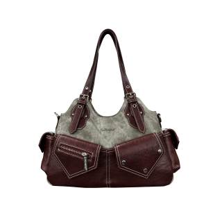 CULTIVATOR Pu One Shoulder Handbag Medium Women's Matcha Red Beans/Cool Black Denim