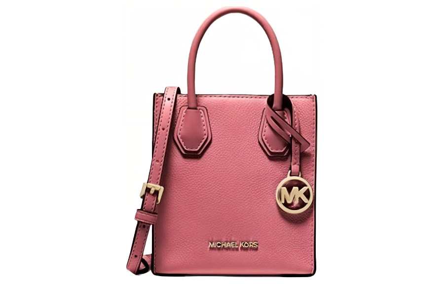 MICHAEL KORS Mercer Leather Tote Bag, Shopping Bag, Handbag, Shoulder Bag, Crossbody Bag Mini Women's Pink