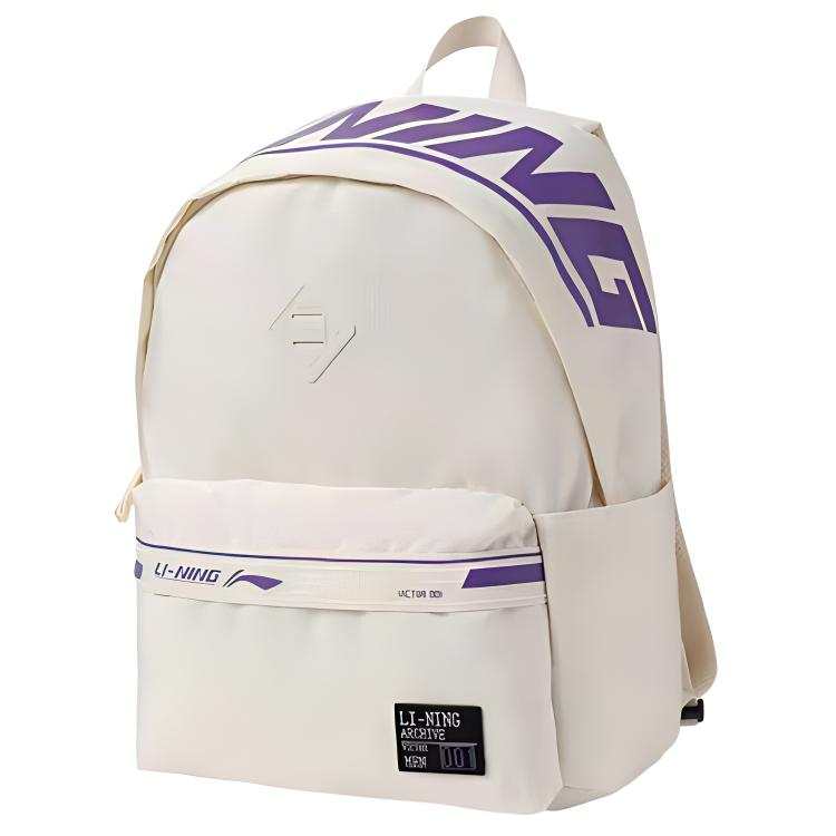 Li-Ning Li Ning Sports Fashion Collection Polyester Backpack Regular Unisex White