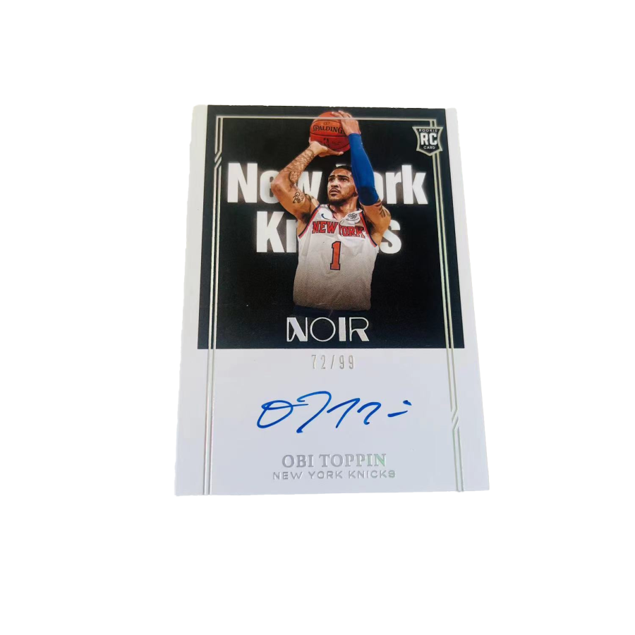 PANINI 20 21 Knicks, Toppin NOIR Rising Stars RC Signature 99 Edition, Superstar Card, Card Condition Pass Sports Cards