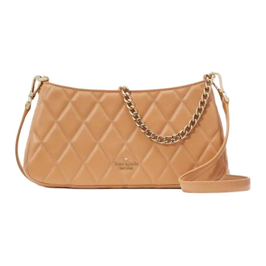 Kate Spade Leather Shoulder Bag, Crossbody Bag Women's Lifting Mousse Beige