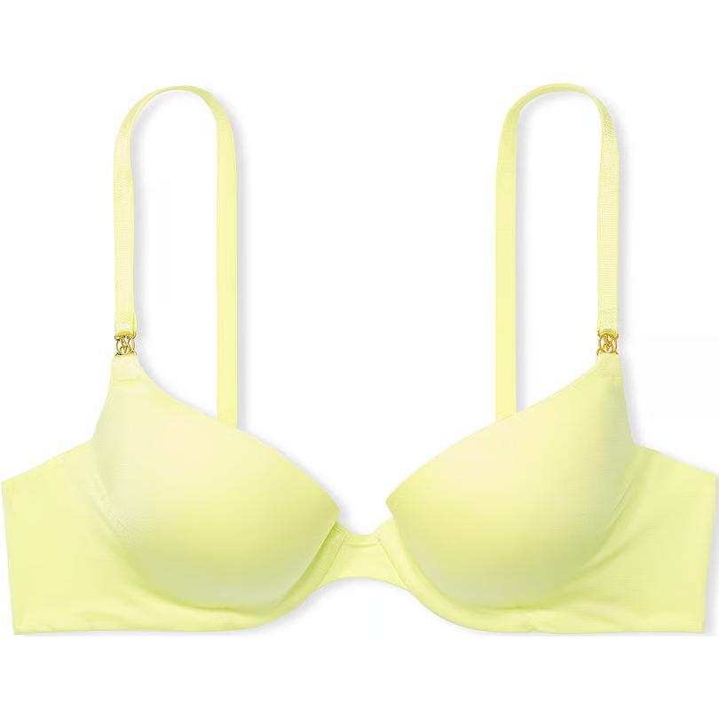 Victoria's Secret Icon Collection 5724 Comfortable Style By Smooth Push Up Demi Bra Women's Yellow