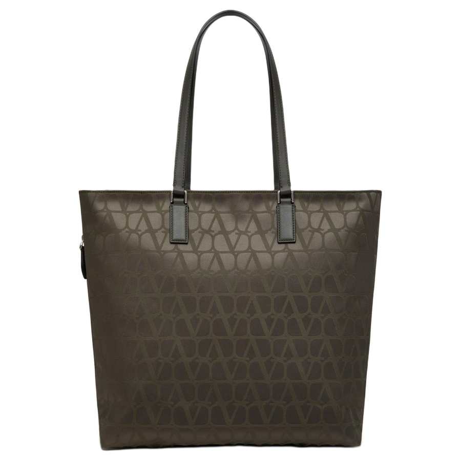 Valentino Calfskin Tote Bag, Shopping Bag, Shoulder Bag, Handbag Women's Army Green