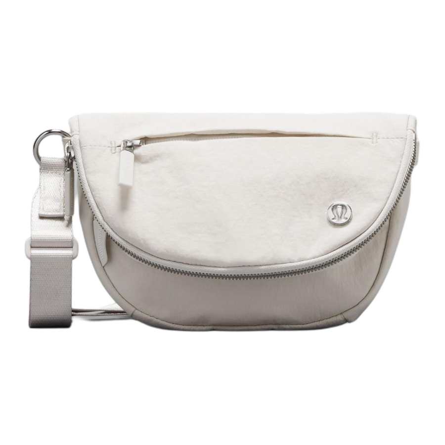 Lululemon All Night Festival Nylon Shoulder Bag, Crossbody Bag Regular Unisex Albumin & Silver