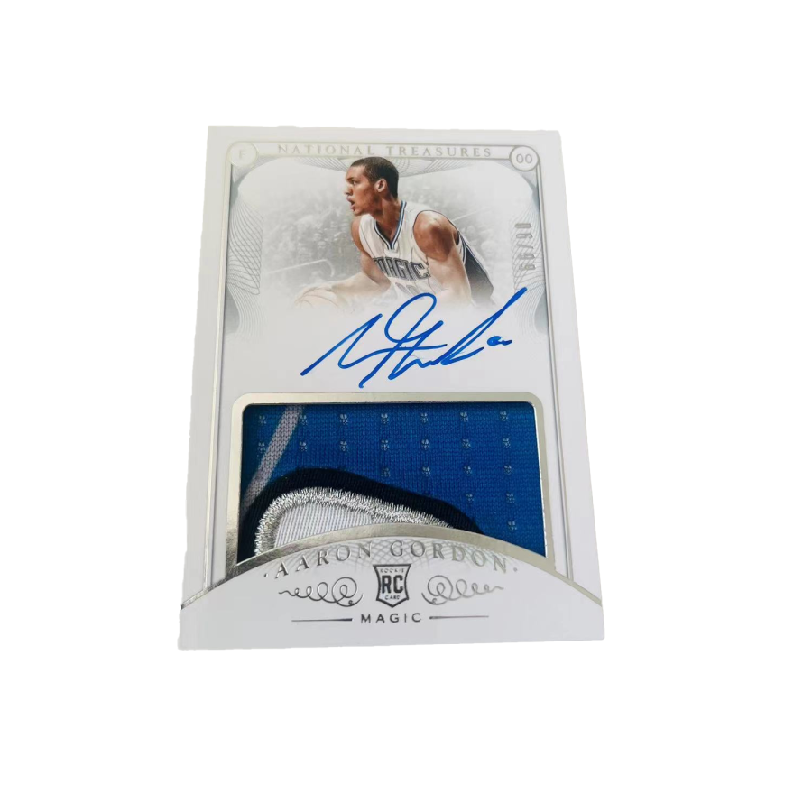 PANINI 14 15 Magic, Gordon, National Treasure, RPA Rookie RC Signing, Jersey Patch Star Card, Card Pass Sports Cards