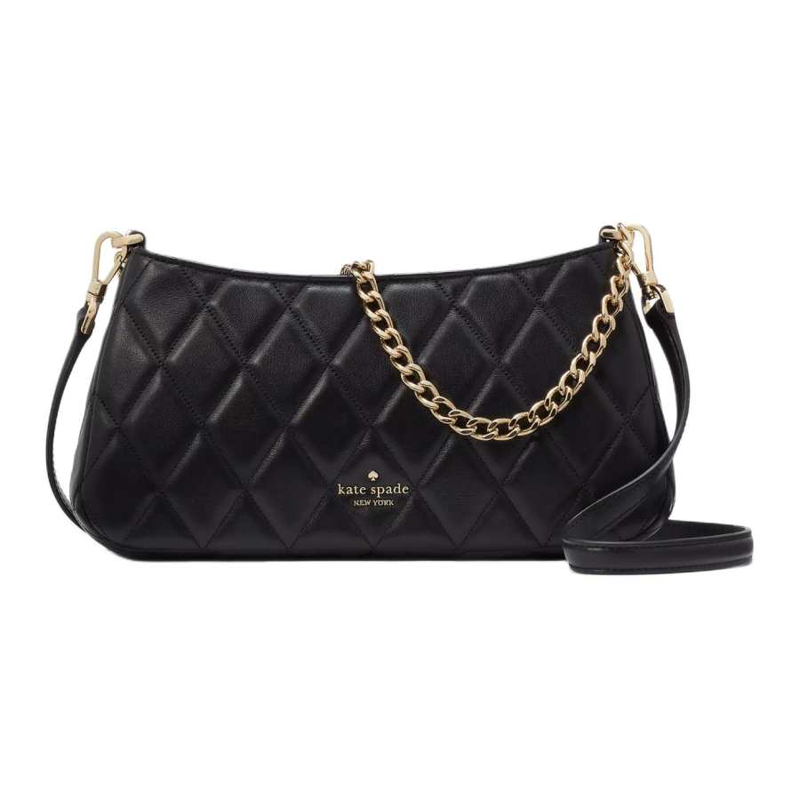 Kate Spade Leather Shoulder Bag, Crossbody Bag Women's Black