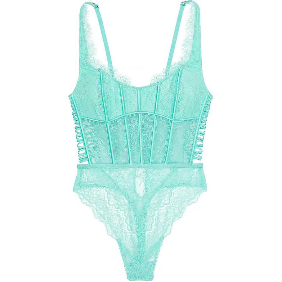 Victoria's Secret VERY SEXY Dream Angels Wicked Corset Teddy/AB Jumpsuit Women's Blue