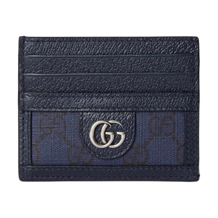 GUCCI Ophidia Supreme Canvas Card Holder Men's Blue