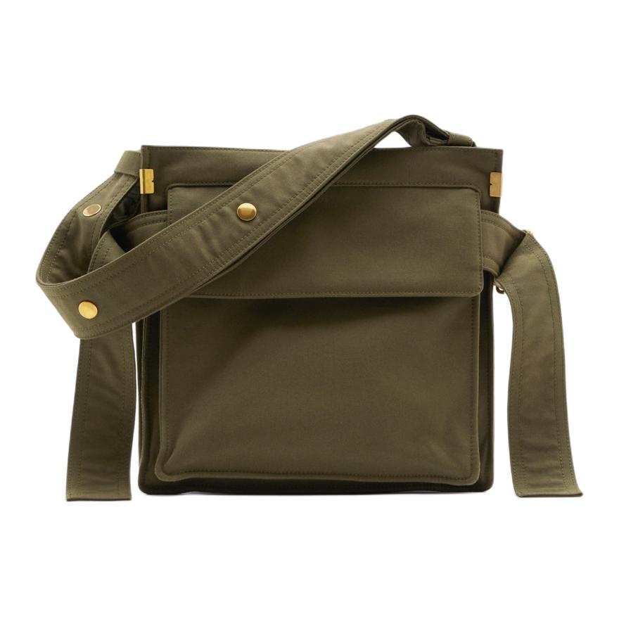 Burberry Trench Adjustable Strap Polyester With Cotton One Shoulder Handbag, Crossbody Bag Small Men's Army Green