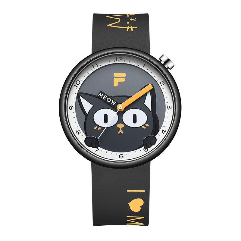 FILA Fashion Collection European/US Watches Quartz Movement Silicone Strap Black Dial Unisex