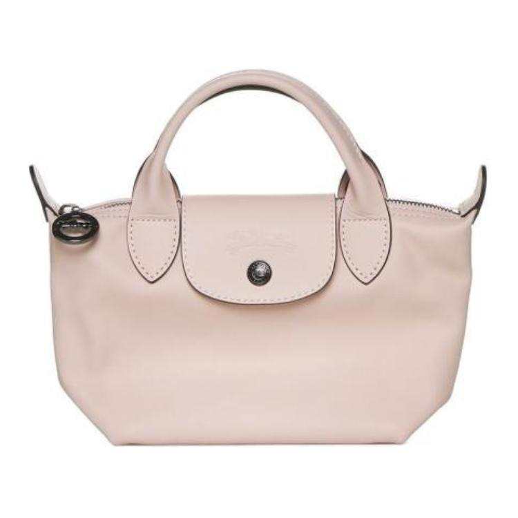 LONGCHAMP Leather With Cow Leather Shoulder Bag, Crossbody Bag, Handbag Mini Women's Nude