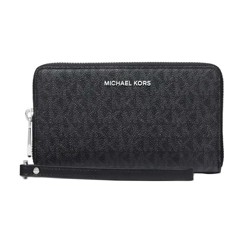 MICHAEL KORS Jet Set Leather Wallet Large Women's Black