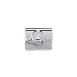 JELLYTOYBOY Pu Planet Card Holder, Coin Purse Regular Unisex Silver/Black