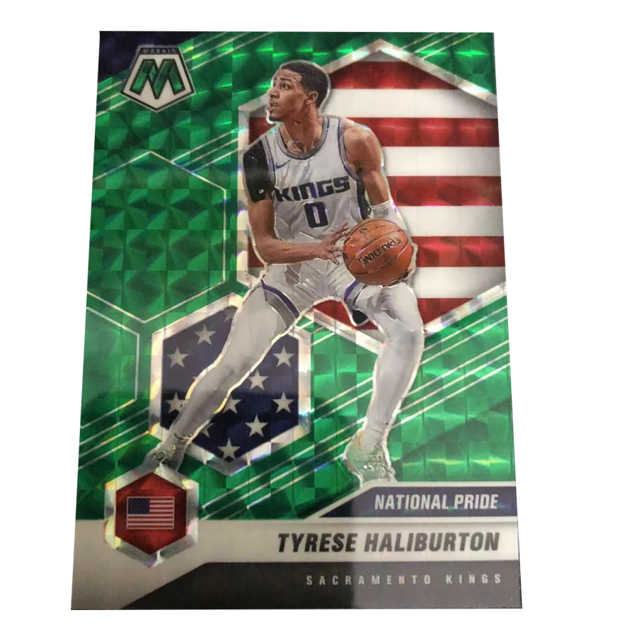 PANINI 20 21 King, Haliburton, USA Team Green Mosaic, Player Card, Card Product Access Sports Cards 1 Pc