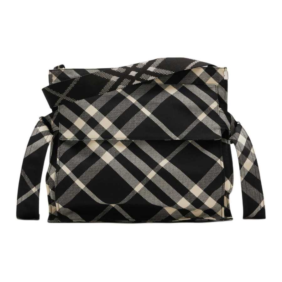 Burberry Polyester Tote Bag, Shopping Bag, Handbag Men's Black