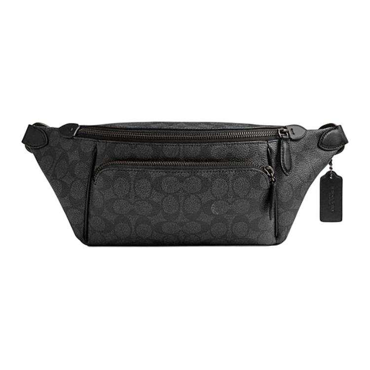 COACH League Coated Canvas Fanny Pack Large Men's Black