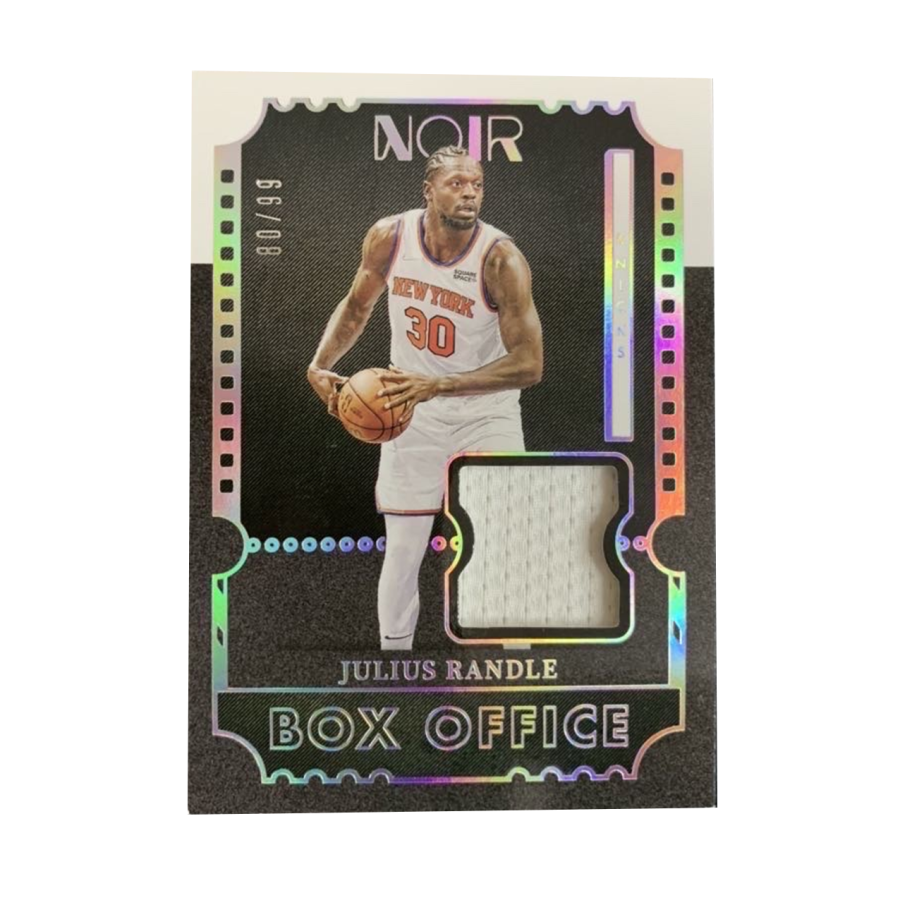 PANINI 2021 22 Noir Julius Randle, Knicks, 80/99 Box Office Jersey Card, Game Used Card Access Sports Cards 1 Pc
