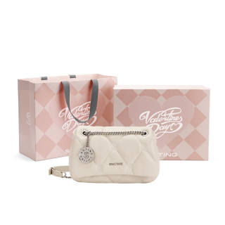 Simedin Cow Leather Shoulder Bag, Crossbody Bag Medium Women's White/Black/Purple/Red