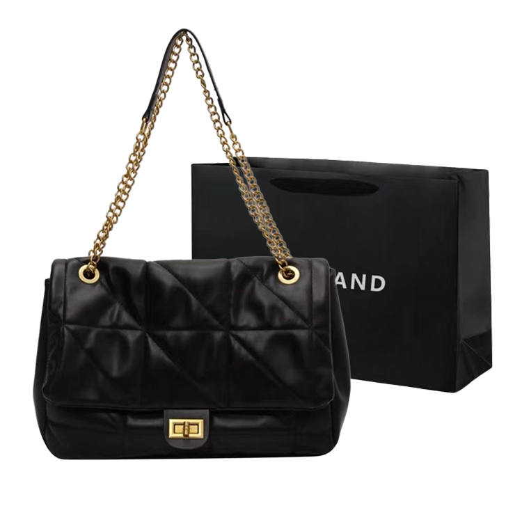 PINK·LAND Pu Versatile Shoulder Bag Women's Black