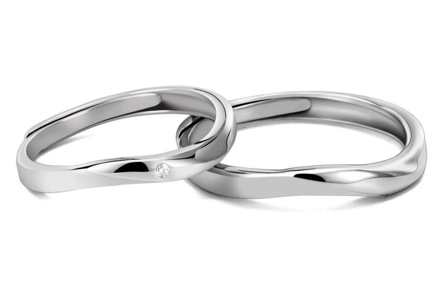 XXOFF 925 Sterling Silver Rings Unisex Silver White