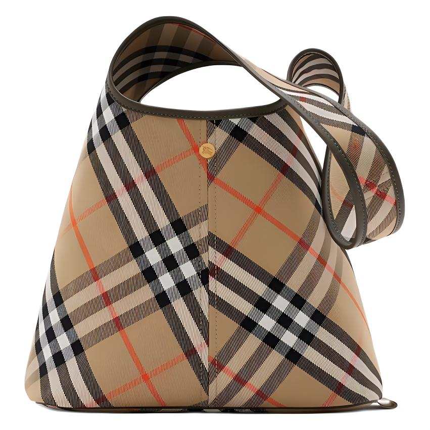 Burberry 100% Cotton Handbag, Shoulder Bag Small Women's Sand