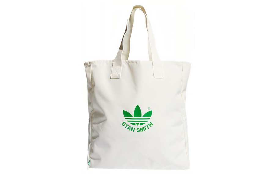 Adidas Originals Trefoil Recycled Polyester Tote Bag, Shopping Bag, Handbag, Shoulder Bag Regular Unisex White