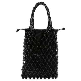 MSGM Polyurethane Tote Bag, Shopping Bag, Handbag Women's Black