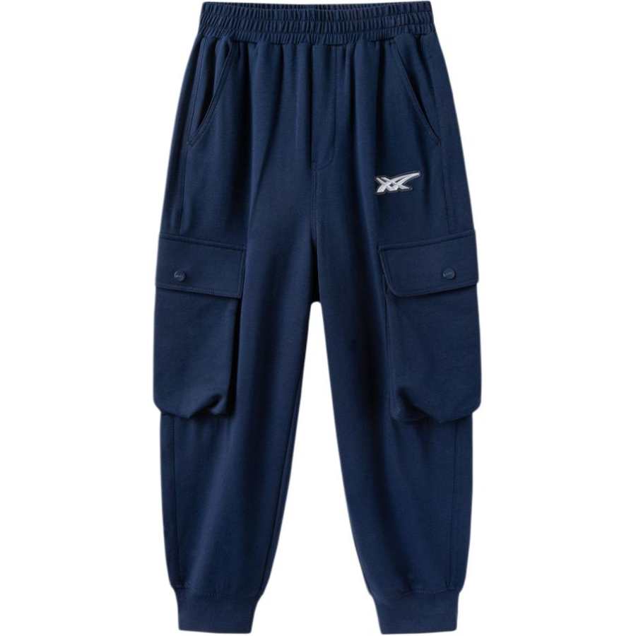 Asics Full Length Pants Navy Blue Teenagers