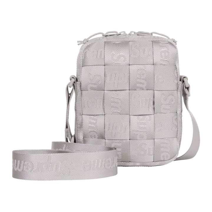 Supreme Supreme Jacquard Shoulder Bag, Crossbody Bag Regular Unisex Silver