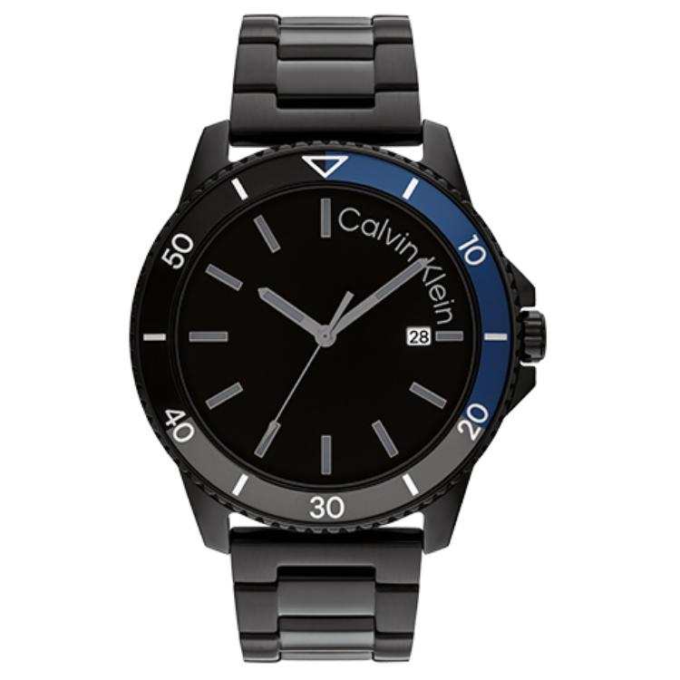CALVIN KLEIN Wrist Watches Quartz Movement Stainless Steel Watchband Black Dial Men's Watches
