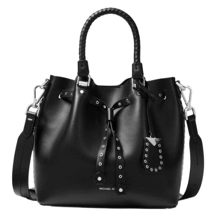 MICHAEL KORS Blakely Leather Bucket Bag, Handbag, Shoulder Bag, Crossbody Bag Small Women's Black