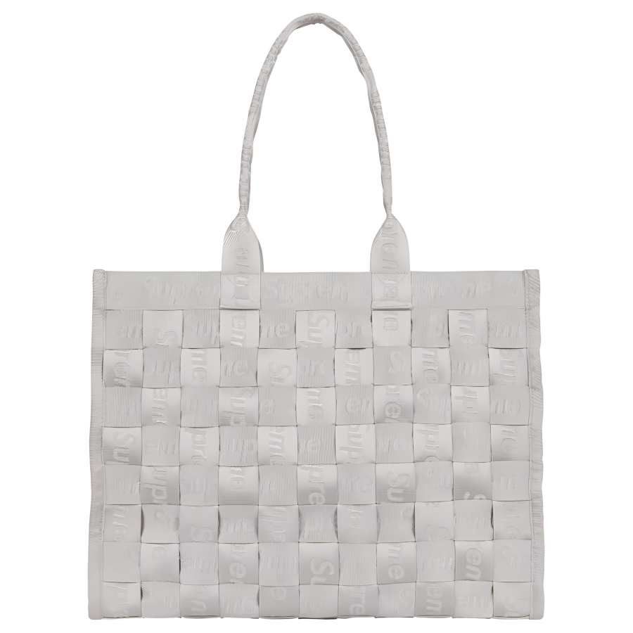 Supreme Supreme Jacquard Tote Bag, Shopping Bag, Handbag Regular Unisex Gray