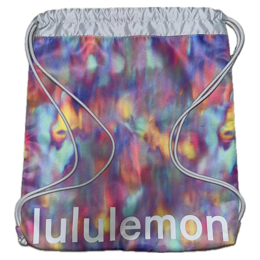 Lululemon Lululemon Recycled Polyester Gym Bag Backpack Regular Unisex Washed Print Multicolor Mixed Color