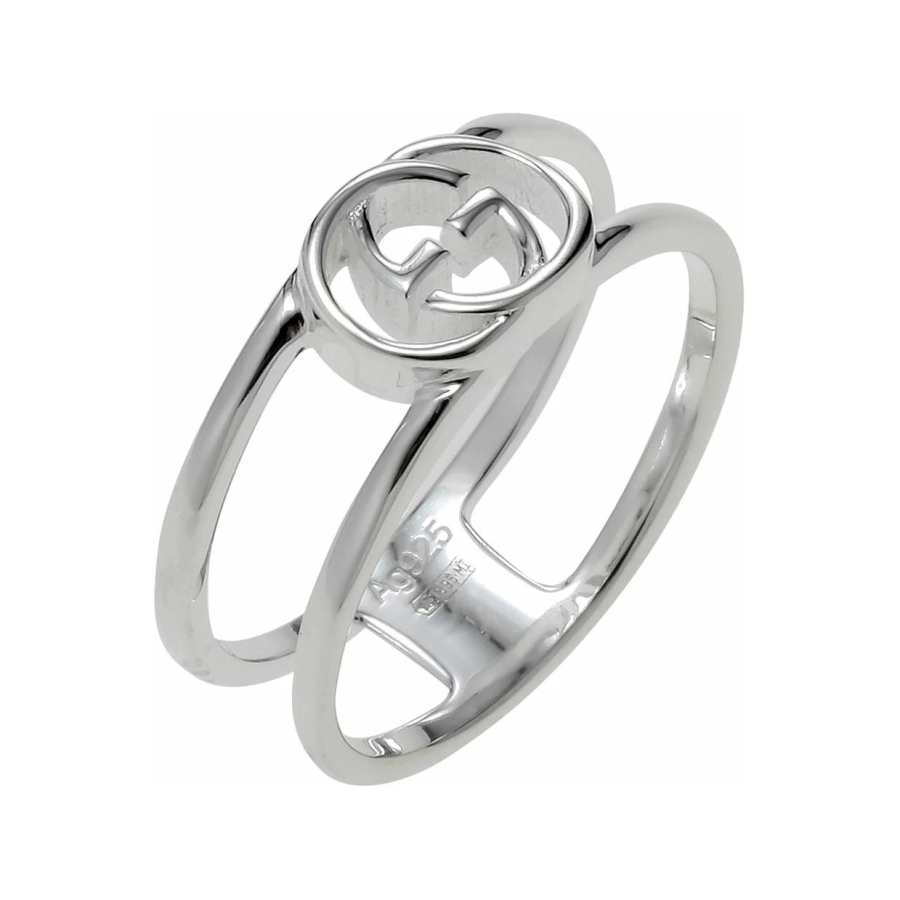 GUCCI Sterling Silver Rings Unisex Silver