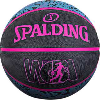 SPALDING WCBA China Mainland Version Rubber Basketball Black Blue Size 6 Training Unisex
