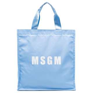 MSGM Polyamide Tote Bag, Shopping Bag, Handbag Women's Cornflower Blue