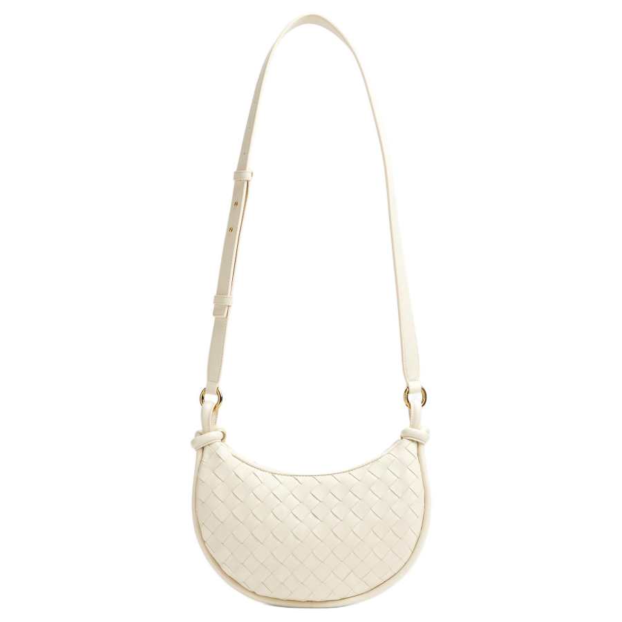 Bottega Veneta Leather Crossbody Bags Women's Sea Salt Color