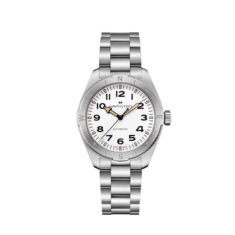 HAMILTON Khaki Field Series Automatic Mechanical Movement 100m Waterproof Men's Watches Watch 41mm 41 White Dial